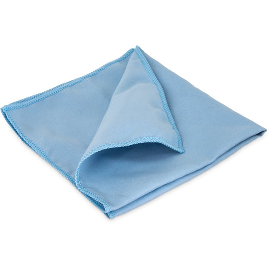 Carlisle 3633314 16" x 16" Blue Microfiber Flo-Pac Fine Polishing Cloth