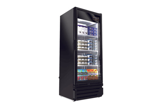 Kool-It LX-14FB 25" Black Single Glass Door Merchandiser Freezer