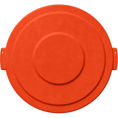 Sparta 84102124 20 Gallon Orange Round Polyethylene Bronco Waste Bin Trash Container Lid