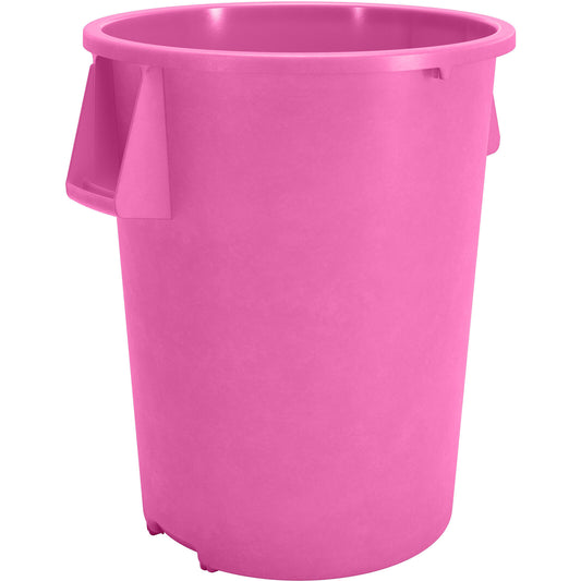 Sparta 84105526 55 Gallon Bright Pink Round Polyethylene Bronco Waste Bin Trash Container