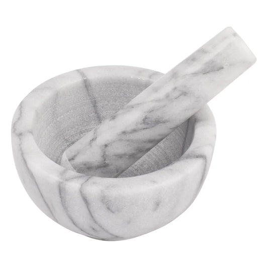 Winco MPS-42W Marble Mortar and Pestle Set