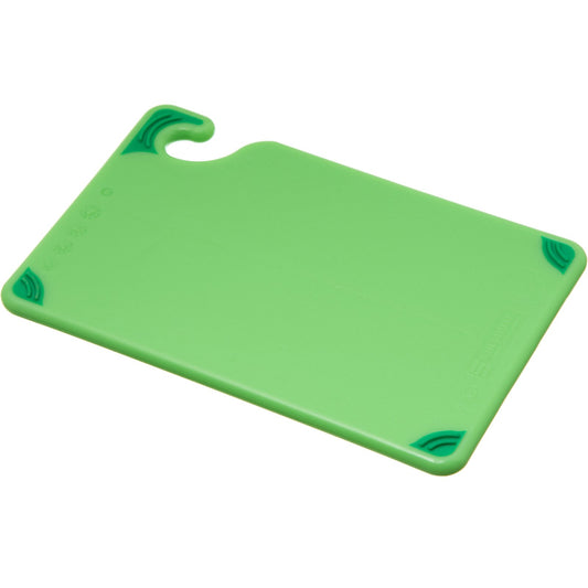 San Jamar CBG6938GN 6" x 9" x 0.375" Green Saf-T-Grip Cutting Board