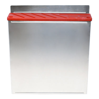 Omcan 12931 Stainless Steel Knife Rack with Red Plastic Insert