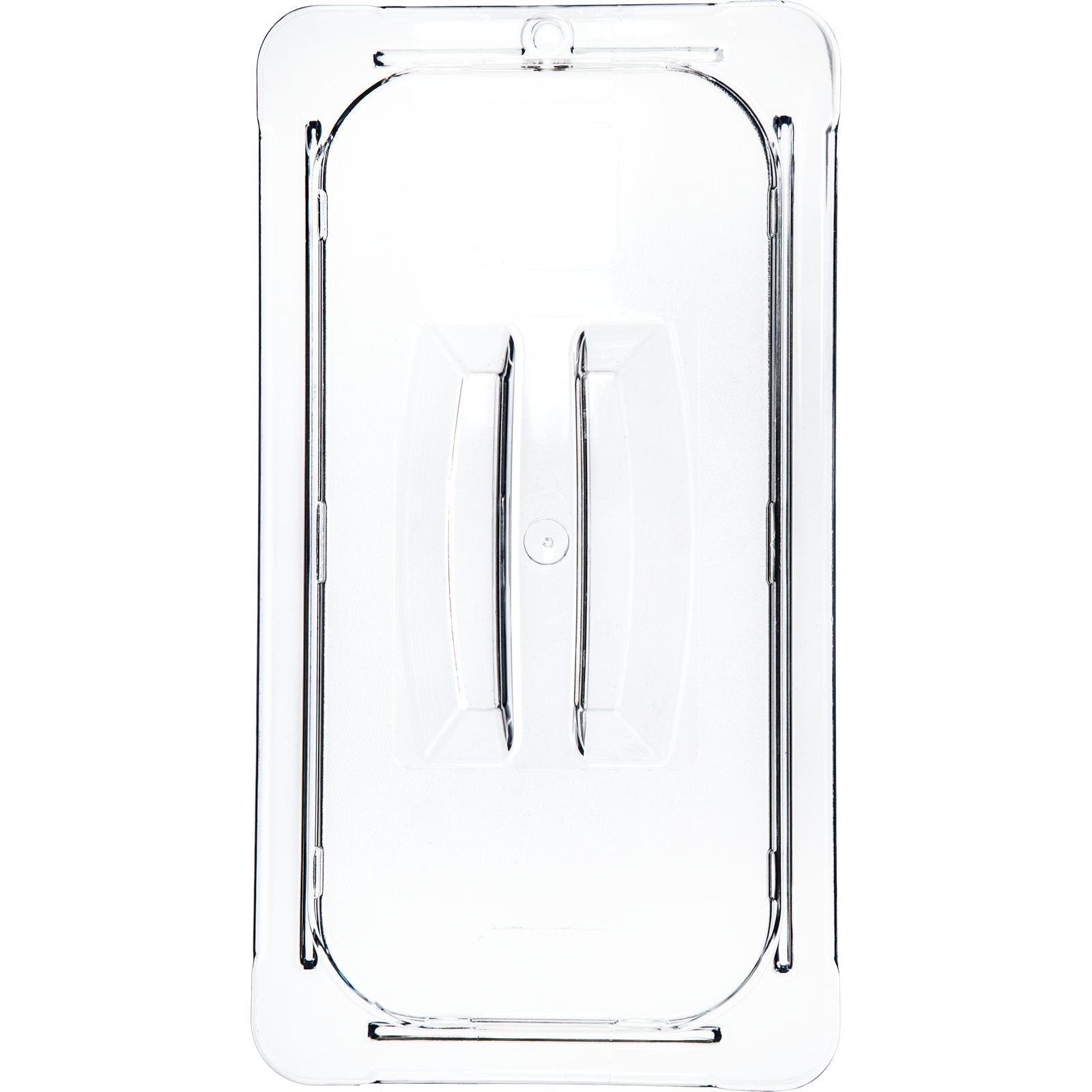 Carlisle 10270U07 1/3 Size Clear Polycarbonate StorPlus Handled Universal Lid