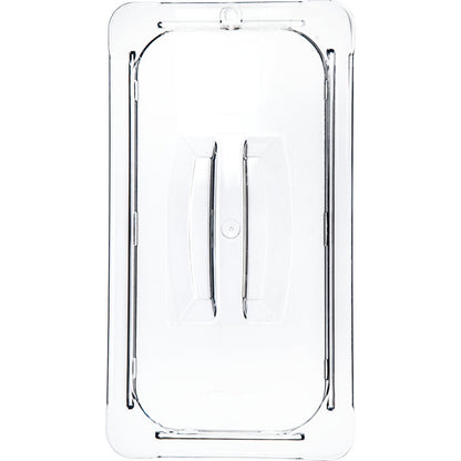 Carlisle 10270U07 1/3 Size Clear Polycarbonate StorPlus Handled Universal Lid