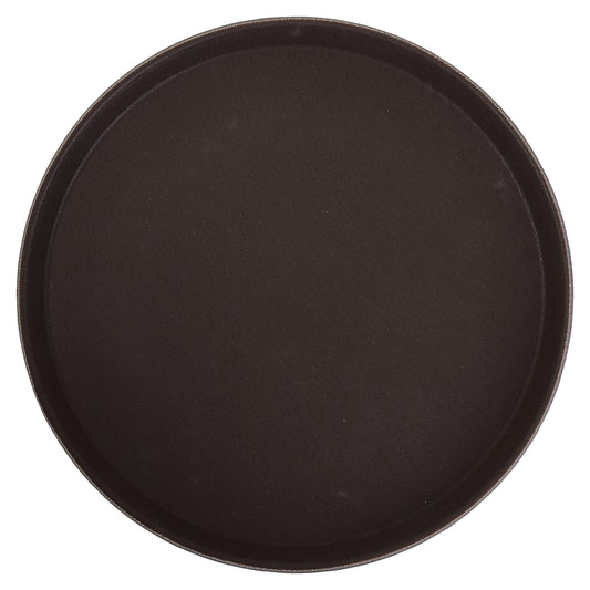 Winco TRH-16 16" Brown Easy Hold Rubber Lined Tray