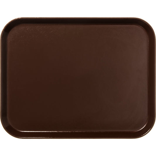 Carlisle 1814FG127 18" x 14" Chocolate Glasteel Fiberglass Tray