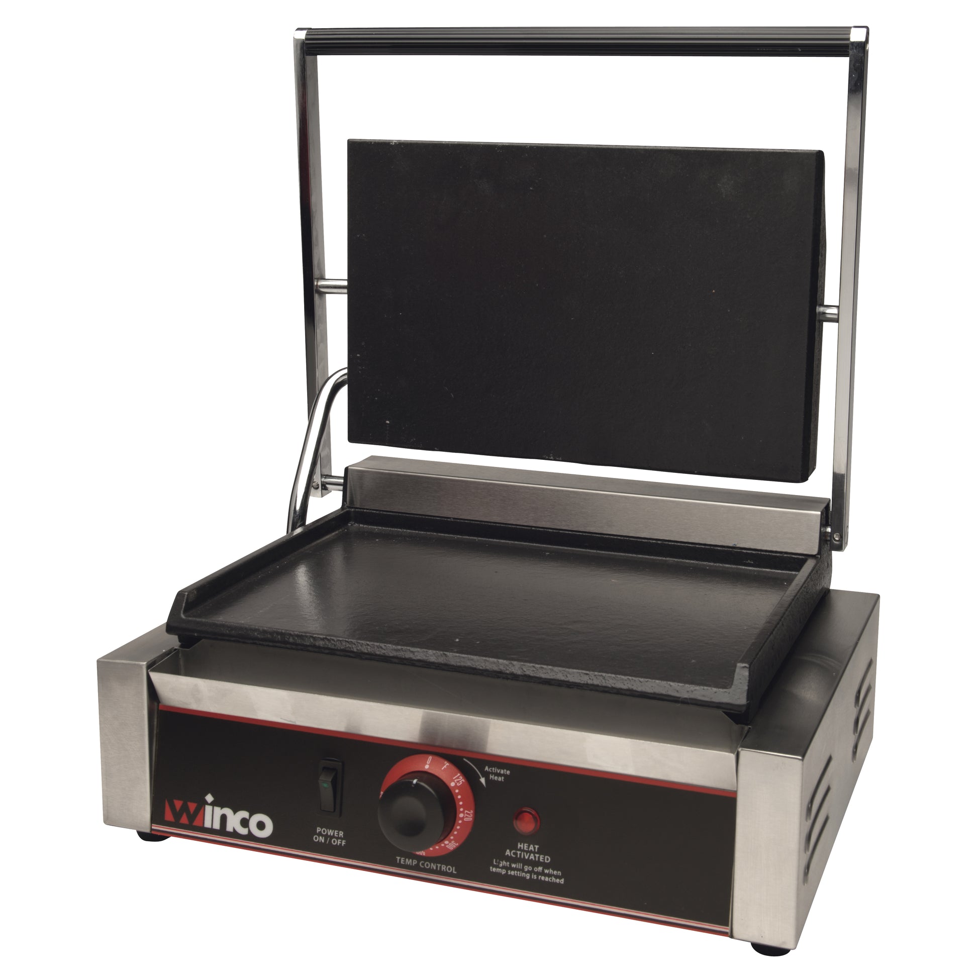 Winco ESG-1 14" Single Sandwich Grill, Flat Plate