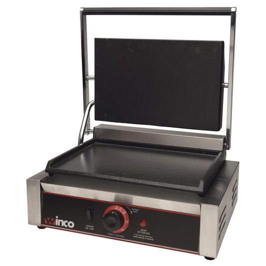 Winco ESG-1 14" Single Sandwich Grill, Flat Plate