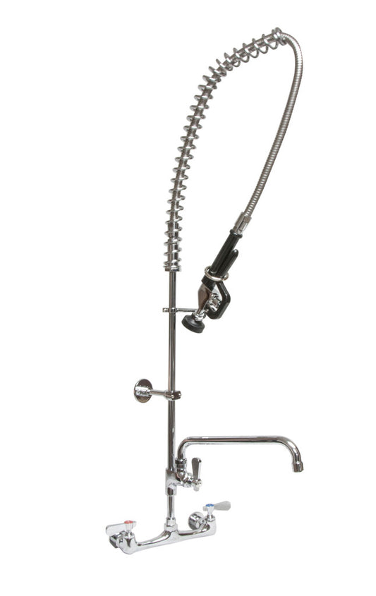 BK Resources BKF-VSMPR-WB-AF18-G Workforce PreRinse 8" O.C. Splash Mount w/ 18" Add-A-Faucet