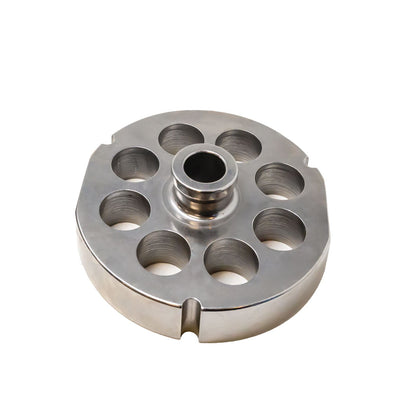 Omcan 11179 #52 Three Notches/Two Flat Sides Stainless Steel Machine Plate with Hub, 25 mm (1")