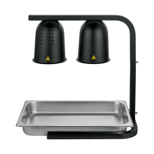 Omcan 46572 Black Food Warmer with 250-Watt Bulbs