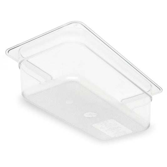 Carlisle 3066107 1/3 Size Clear Polycarbonate StorPlus Food Pan, 4" Deep