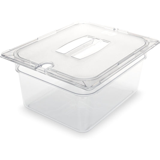 Carlisle 10222B07 1/2 Size Clear Polycarbonate StorPlus Food Pan, 6" Deep