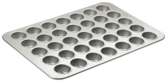 Winco HMF-35T 3.8 oz. ea 35-Compartment Aluminum Steel Cupcake Pan