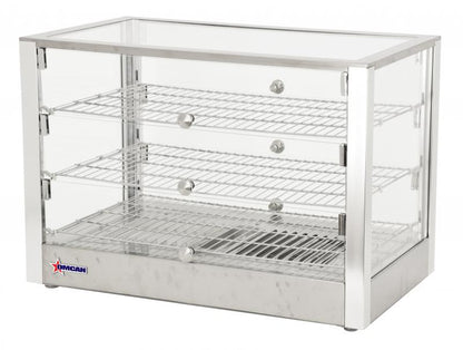 Omcan 41873 28" Countertop Display Warmer with 3 Front and 3 Rear Hinged Doors