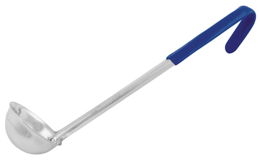 Winco LDCN-2 2 oz. Blue Stainless Steel Ladle
