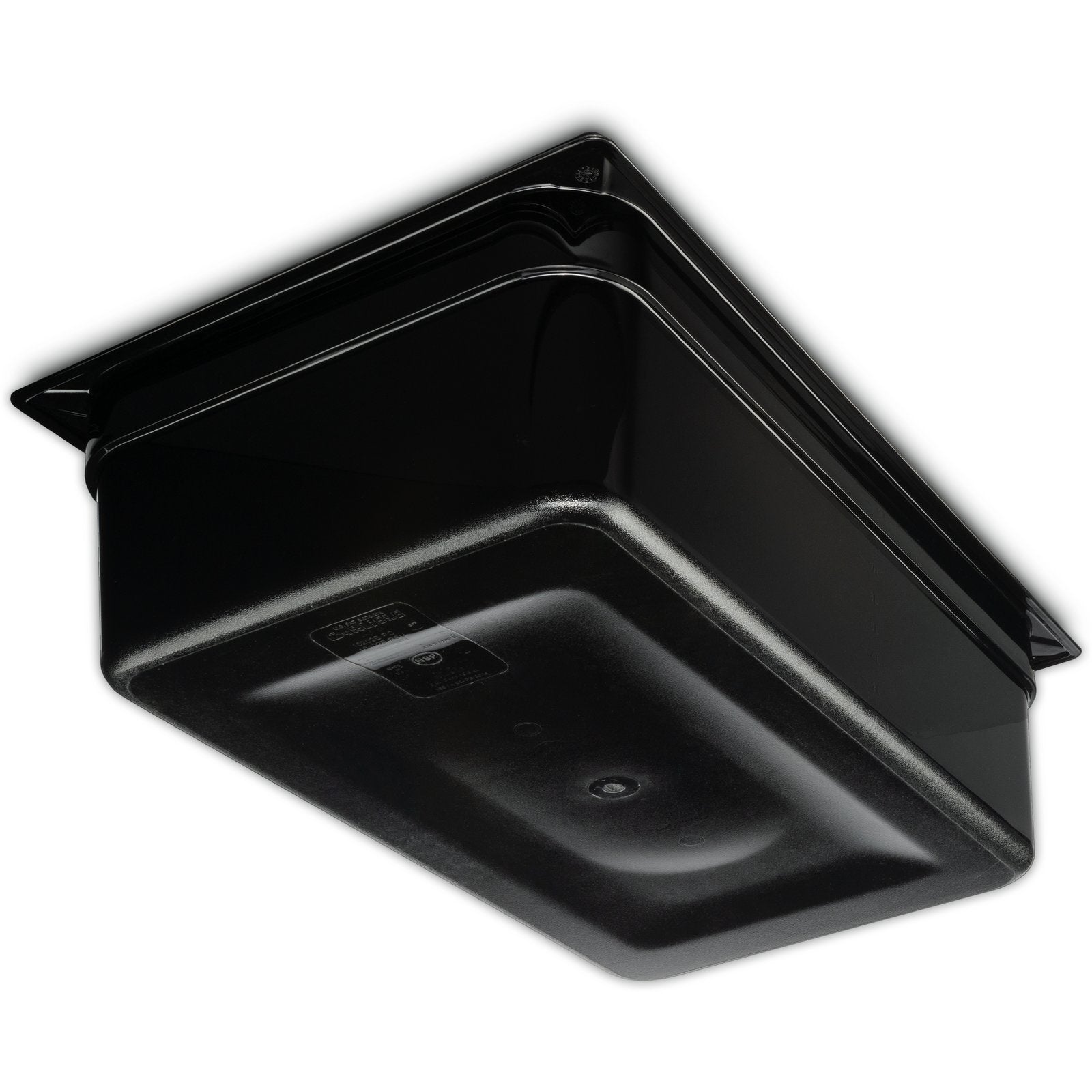 Carlisle 10202B03 Full-Size Black Polycarbonate StorPlus Food Pan, 6" Deep