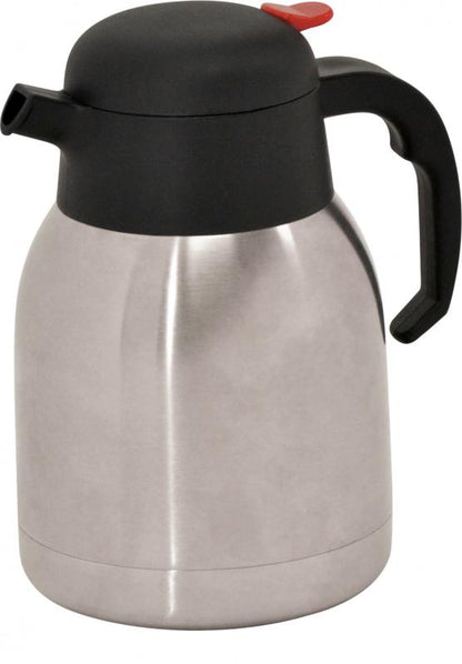 Omcan 40563 40 oz. (1.2 L) Double-Wall Insulated Stainless Steel Thermal Carafe