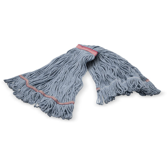 Carlisle 369423B14 Large Blue Acrylic Fiber 4 Ply Looped-End Mop w/ Red Band