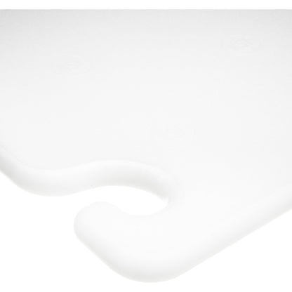 San Jamar CB182434WH 18" x 24" x 0.75" White Cut-N-Carry Cutting Board