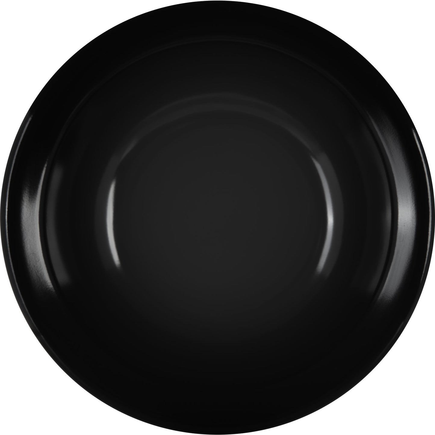 Carlisle KL80503 4.75 oz Black Kingline Melamine Rimmed Fruit Bowl