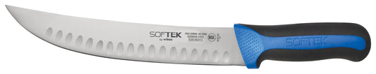 Winco KSTK-103 10" SofTek Hollow Ground Cimeter Knife, Soft Grip Handle
