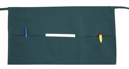 Winco WA-1221G Green 3-Pocket Waist Apron
