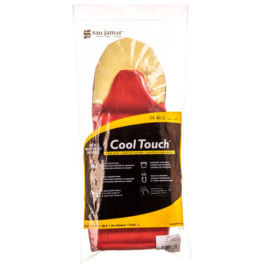 Carlisle CTP17 17" Red Poly/Cotton Blend Puppet Mitt Cool Touch