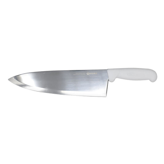 Omcan 12142 10-inch Medium Cook Knife with White Polypropylene Handle