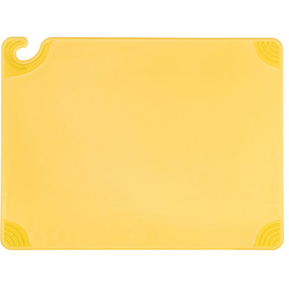 San Jamar CBG182412YL 18" x 24" x 0.5" Yellow Saf-T-Grip Cutting Board