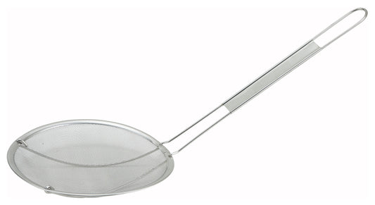 Winco MSS-6.5F 6-1/2" Stainless Steel Single Fine Mesh Strainer