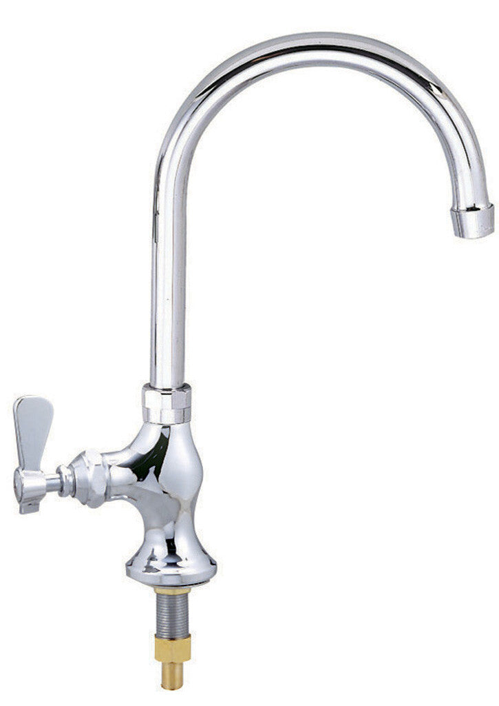 BK Resources BKF-SPF-8G-G Chrome-Plated Brass Optiflow Heavy Duty Faucet, Interchangeable 8" Gooseneck Spout