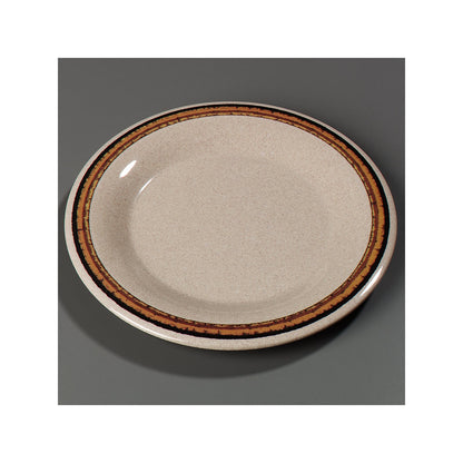 Carlisle 43013908 9" Sierra Sand on Sand Durus Melamine Wide Rim Dinner Plate