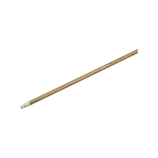 Carlisle 4028500 60" Tan Wood Flo-Pac Threaded Handle with Nylon Tip