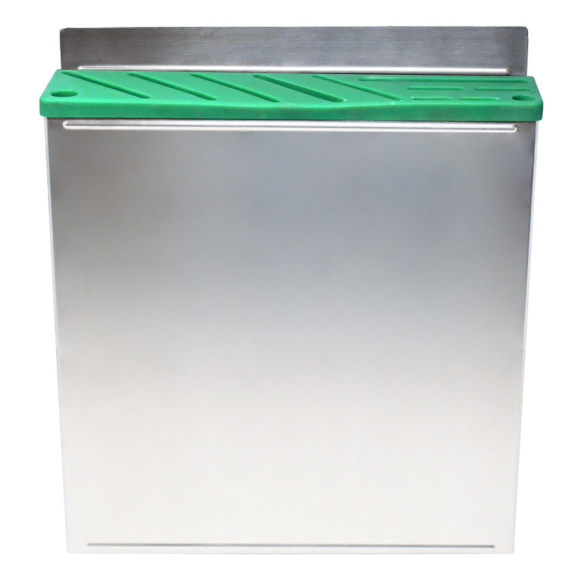 Omcan 12928 Stainless Steel Knife Rack with Green Plastic Insert