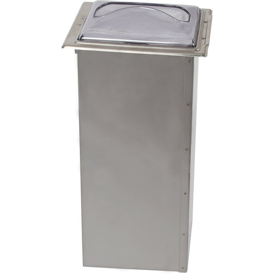 Carlisle H2003CLSS 750 Napkin Clear Stainless Steel Classic In-Counter Napkin Dispenser, Interfold