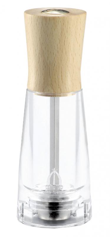 Omcan 43669 15-cm Tosca Series - Pepper Mill Light Beech Wood with Acrylic Resin Base