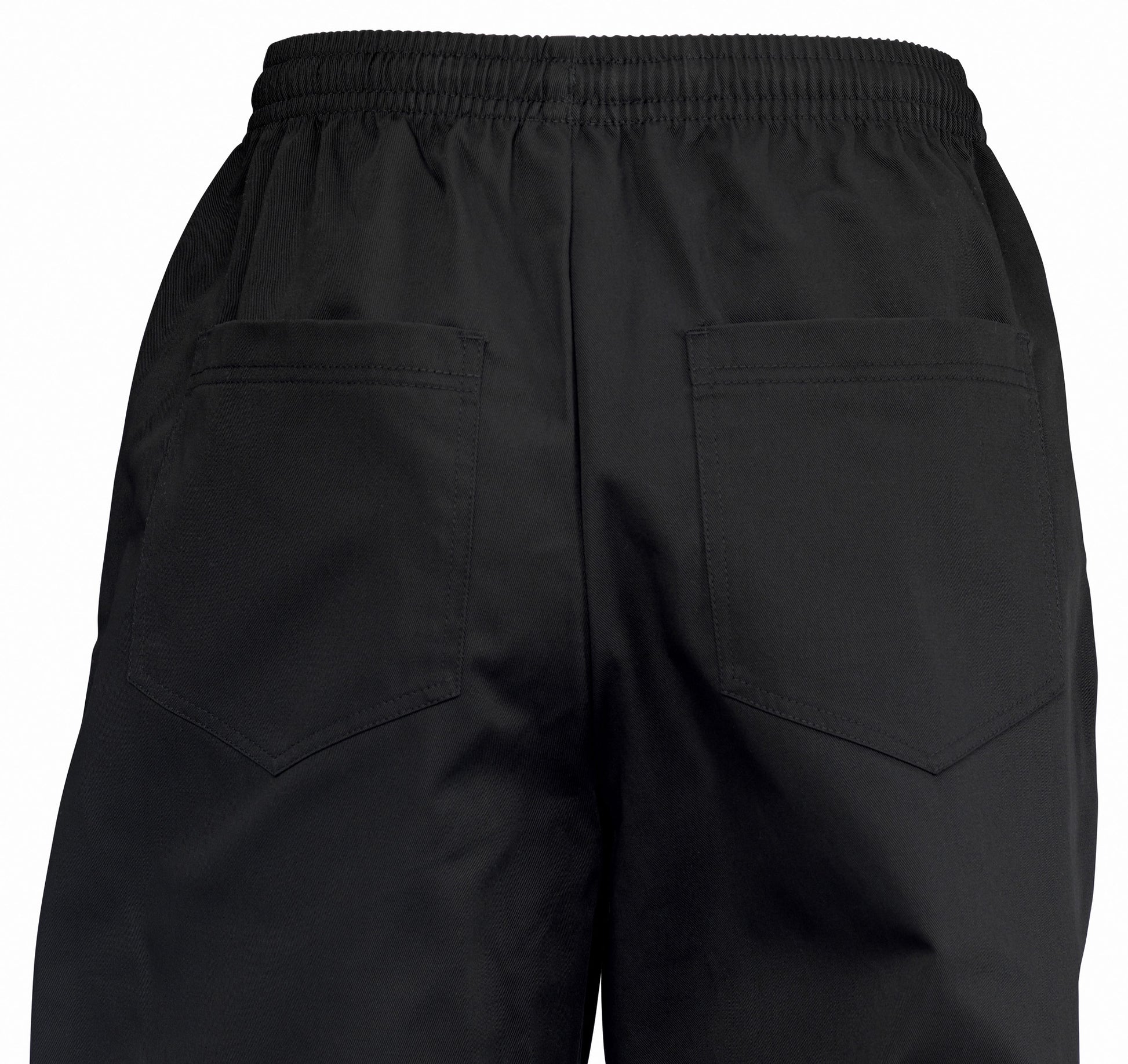 Winco UNF-2KM Medium Black Chef Pants