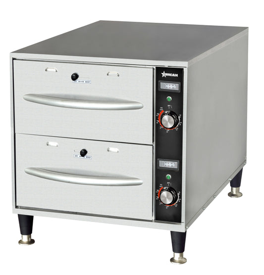 Omcan 48884 Double Freestanding Narrow Warming Drawer