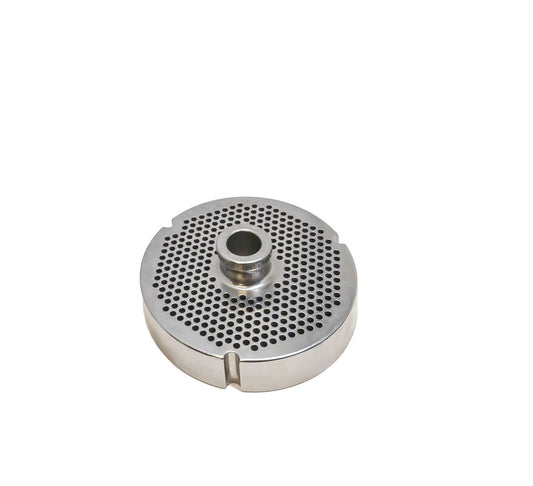 Omcan 11173 #52 Three Notches/Round Stainless Steel Machine Plate with Hub, 4 mm (5/32")