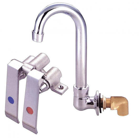 Omcan 23332 Knee Valve Assembly and Gooseneck Faucet for Sink