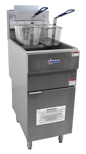 Omcan 43422 35-40 lb. Propane Gas Floor Fryer