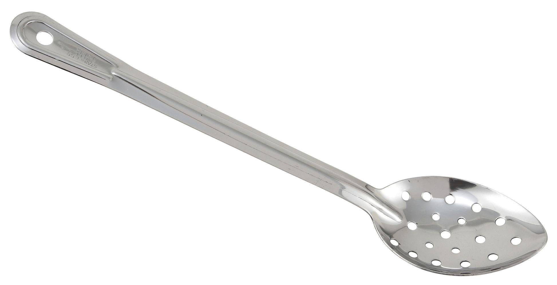 Winco BSPN-11 11" Stainless Steel Perforated Basting Spoon