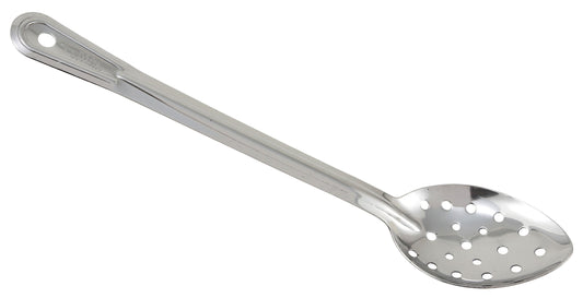 Winco BSPN-11 11" Stainless Steel Perforated Basting Spoon