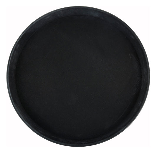 Winco TRH-16K 16" Black Easy Hold Rubber Lined Tray