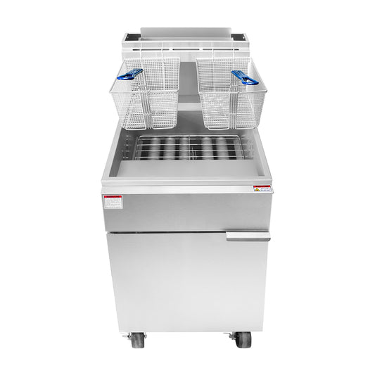 Atosa ATFS-75-LP 75 lb Liquid Propane Gas Stainless Steel Heavy Duty Deep Fryer