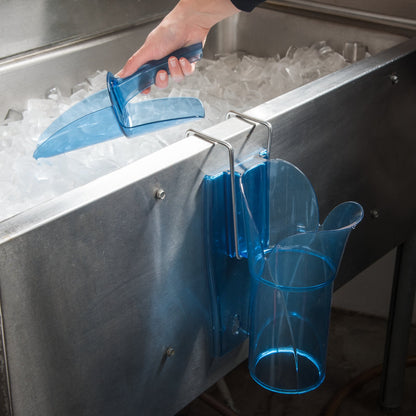 San Jamar SI5000 6-10 oz Blue Saf-T-Ice Scoop and Holder