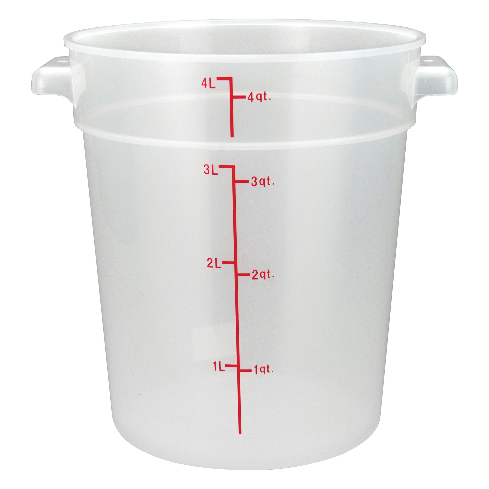 Winco PTRC-4 4 Qt. Translucent Polypropylene Storage Container