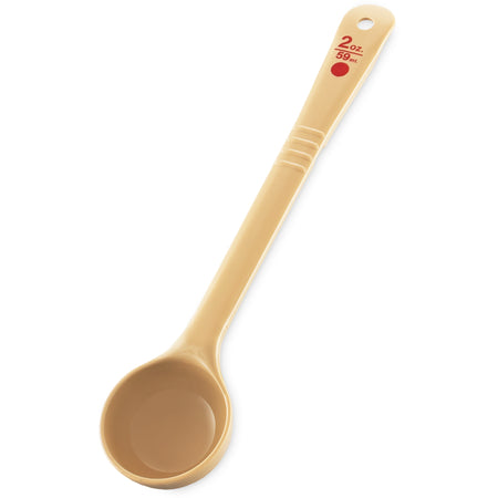 Carlisle 436006 2 oz Beige Polycarbonate Measure Miser Solid Long Handle